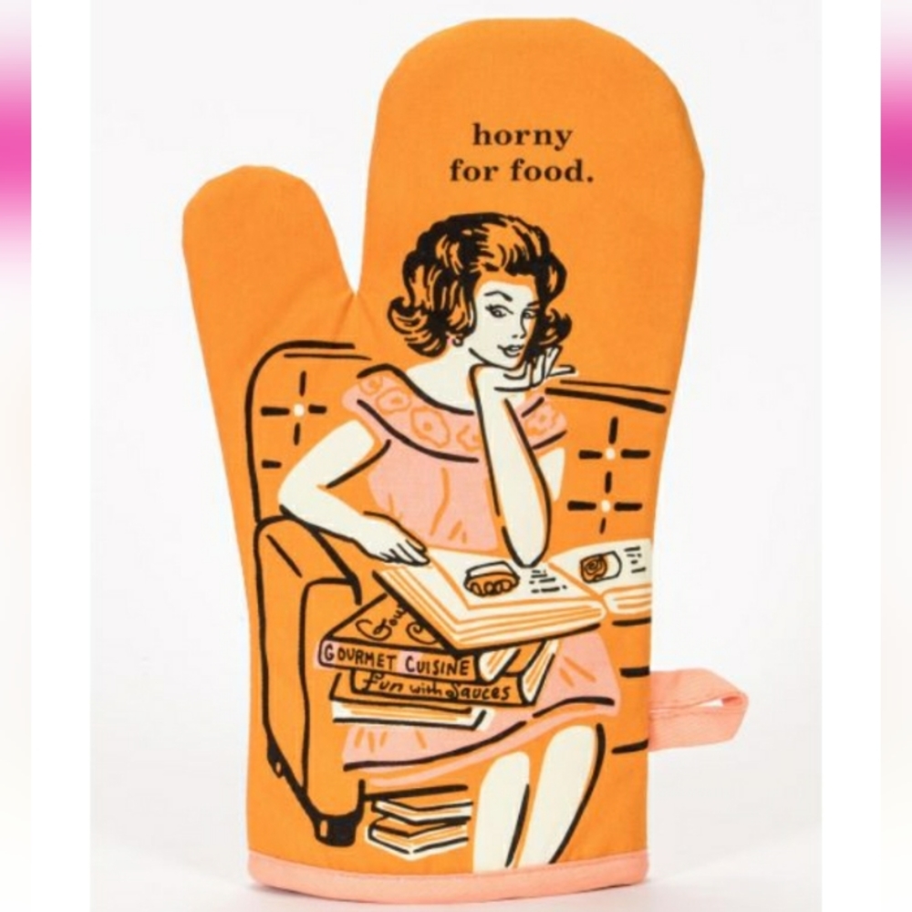 💥FREE! Blue Q Oven Mitt Horny for Food.